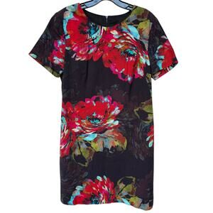 Trina Turk Bright Floral Sheath Mini Dress  Garden Party Chic size 10